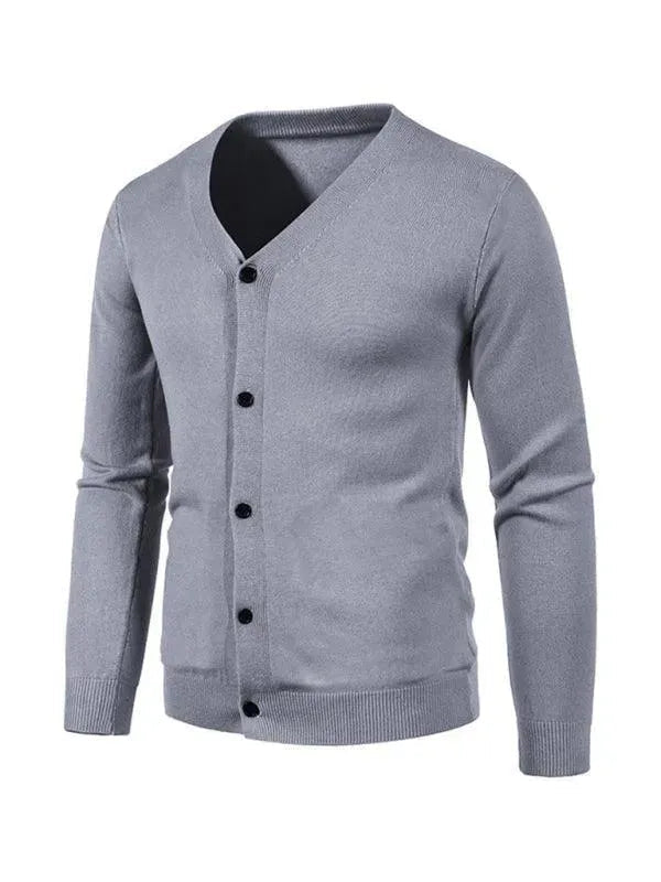 Stilla | Ensfarvet Herre Strikjakke Pullover