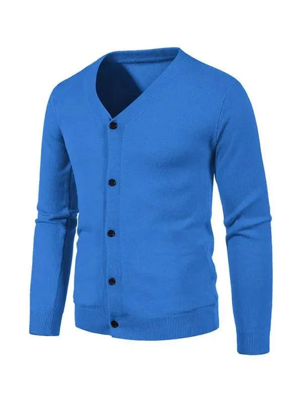 Stilla | Ensfarvet Herre Strikjakke Pullover