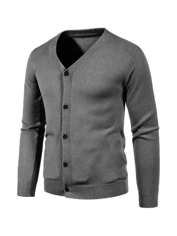 Stilla | Ensfarvet Herre Strikjakke Pullover