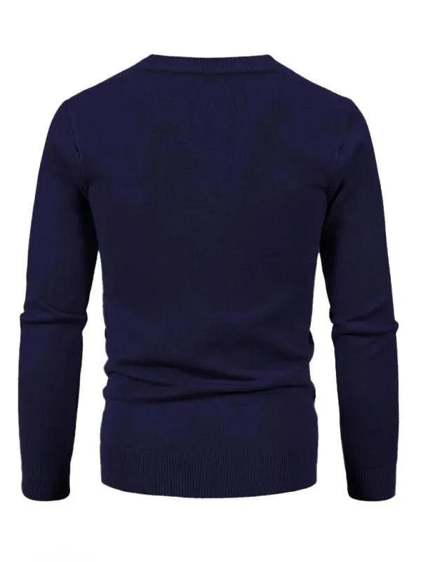 Stilla | Ensfarvet Herre Strikjakke Pullover