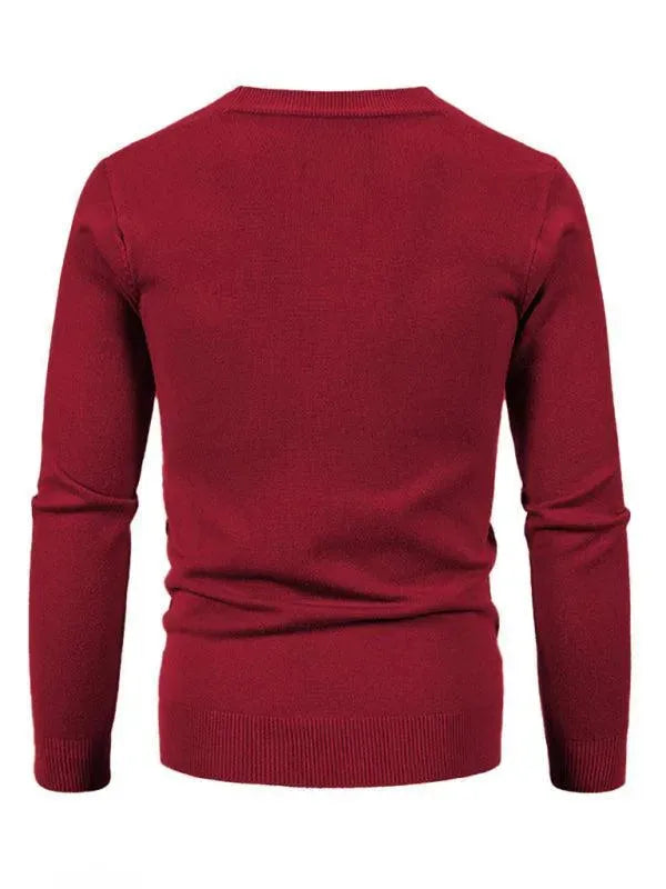 Stilla | Ensfarvet Herre Strikjakke Pullover