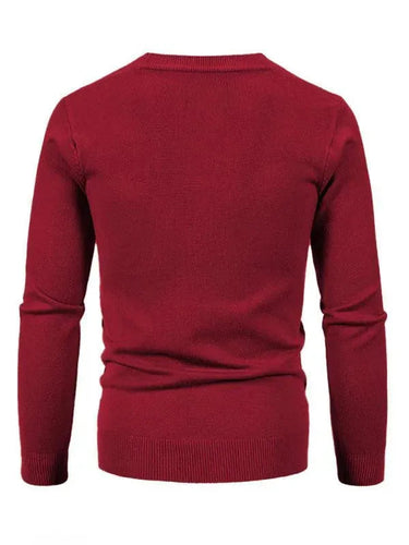 Stilla | Ensfarvet Herre Strikjakke Pullover
