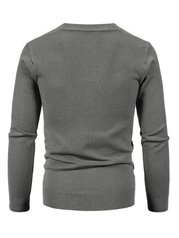 Stilla | Ensfarvet Herre Strikjakke Pullover