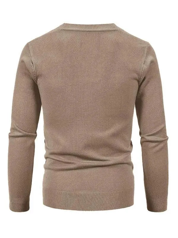 Stilla | Ensfarvet Herre Strikjakke Pullover