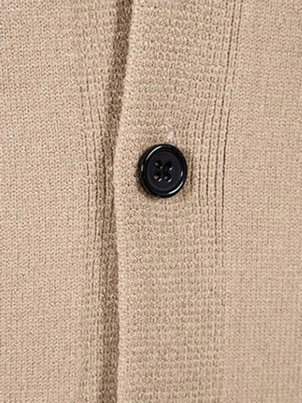 Stilla | Ensfarvet Herre Strikjakke Pullover