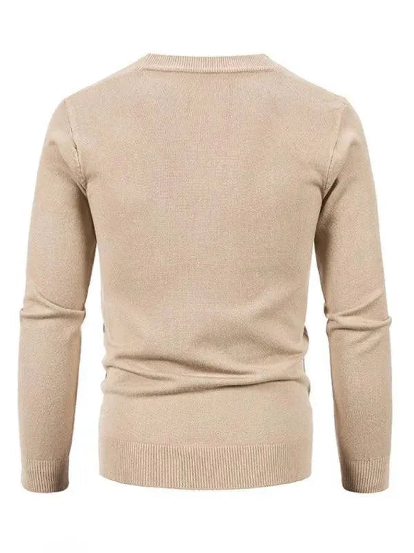 Stilla | Ensfarvet Herre Strikjakke Pullover