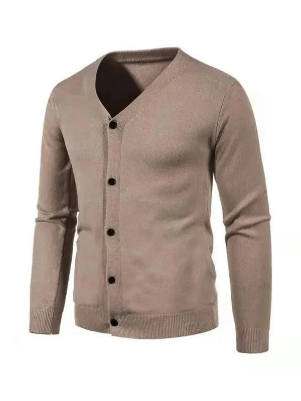 Stilla | Ensfarvet Herre Strikjakke Pullover