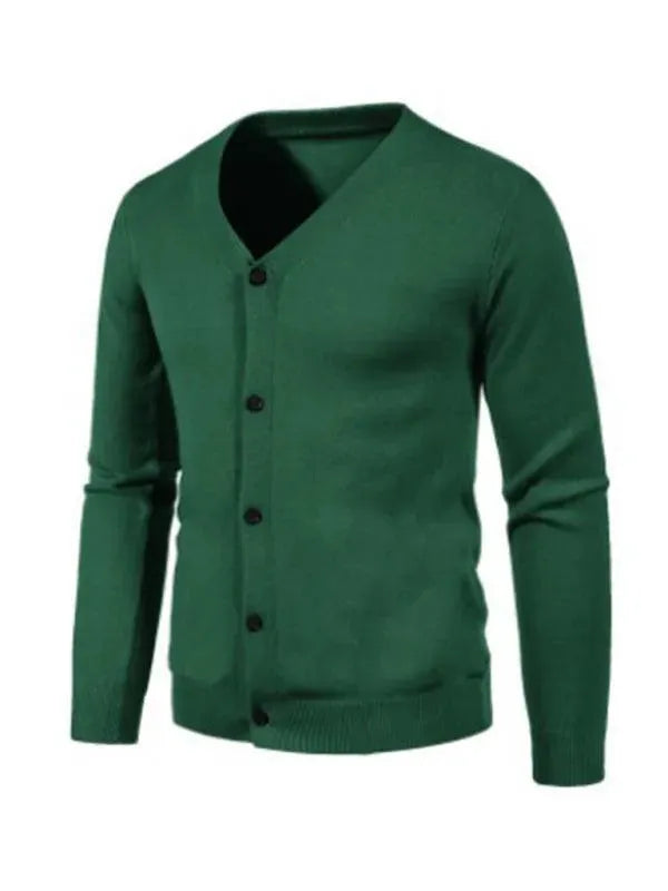 Stilla | Ensfarvet Herre Strikjakke Pullover