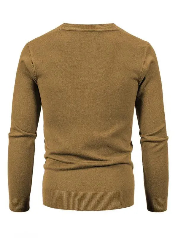 Stilla | Ensfarvet Herre Strikjakke Pullover