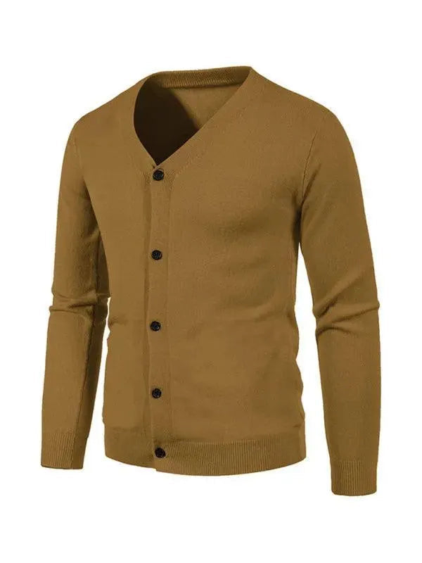 Stilla | Ensfarvet Herre Strikjakke Pullover