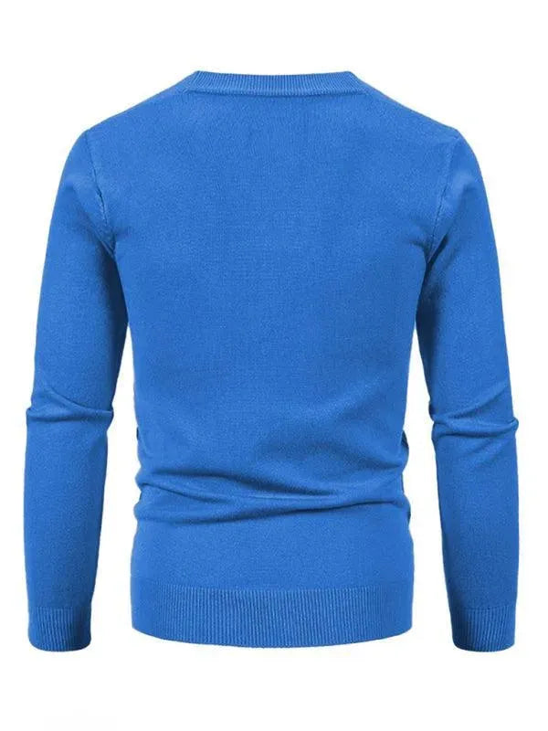 Stilla | Ensfarvet Herre Strikjakke Pullover
