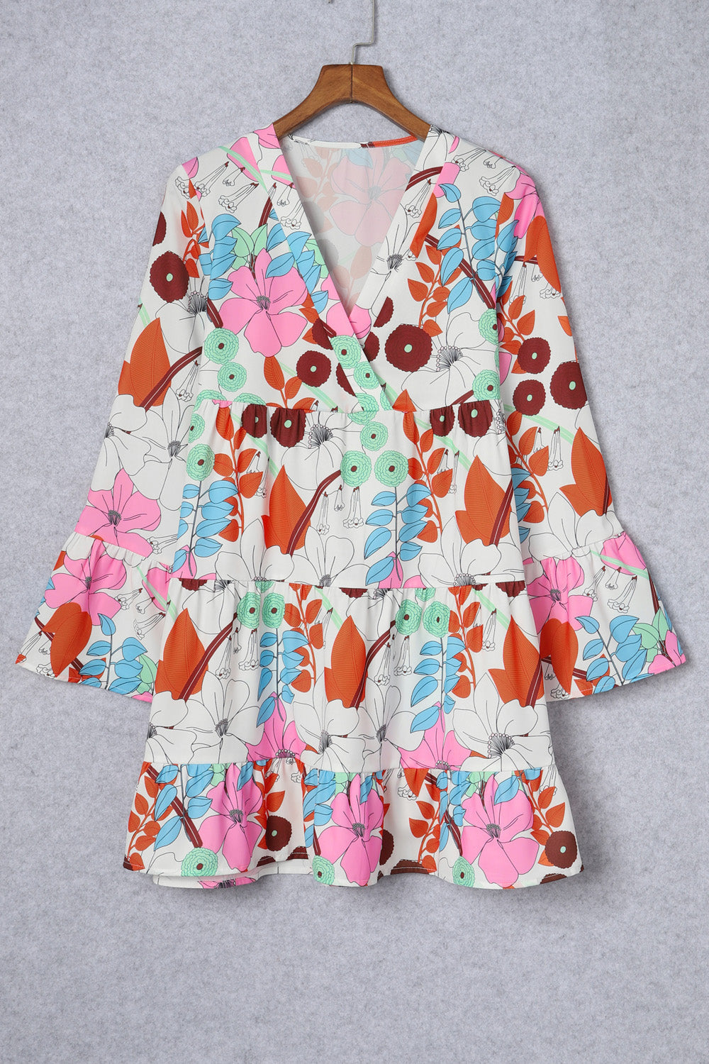 Stilla | Surplice Neck Tiered Dress