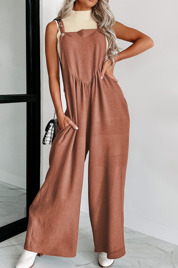Stilla | Strikket Bred Ben Overalls Med Lommer