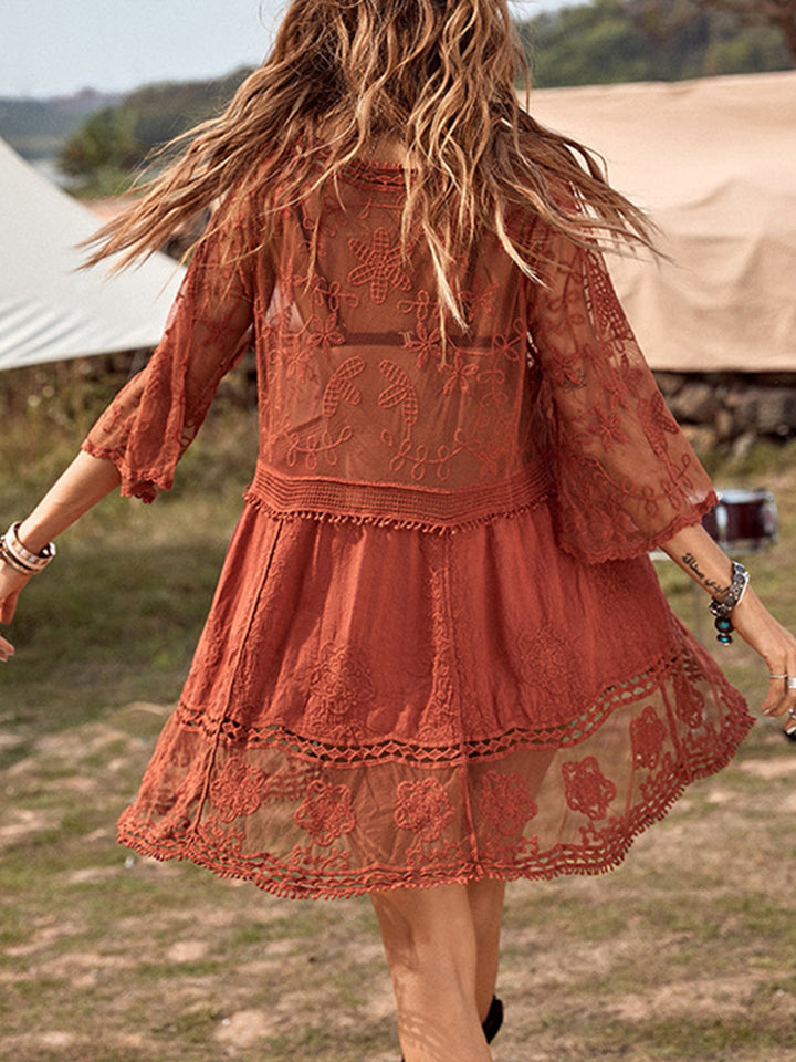 Stilla | Detalje Plunge Cover-up Kjole