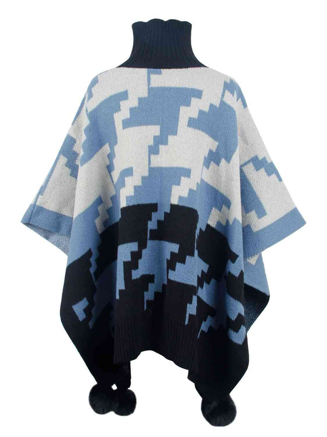 Stilla | Pom-pom Trim Poncho