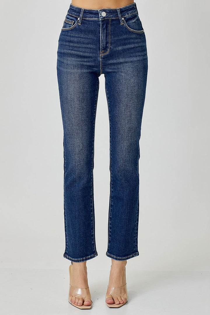 Stilla | Full Size Høj Talje Lige Jeans