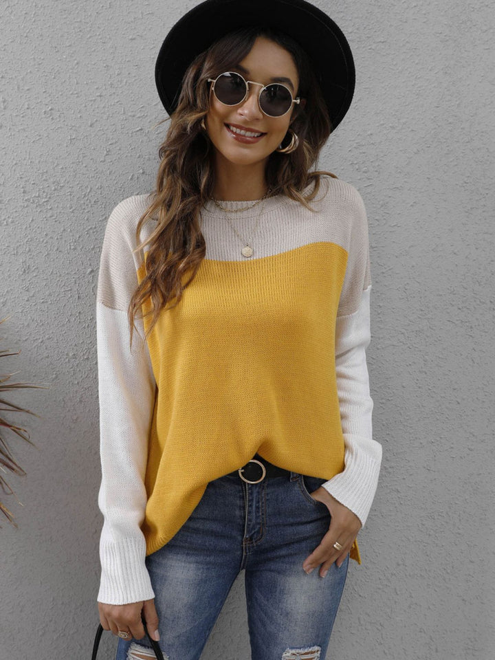 Stilla | Modisch Blokfarver Pullover Chic