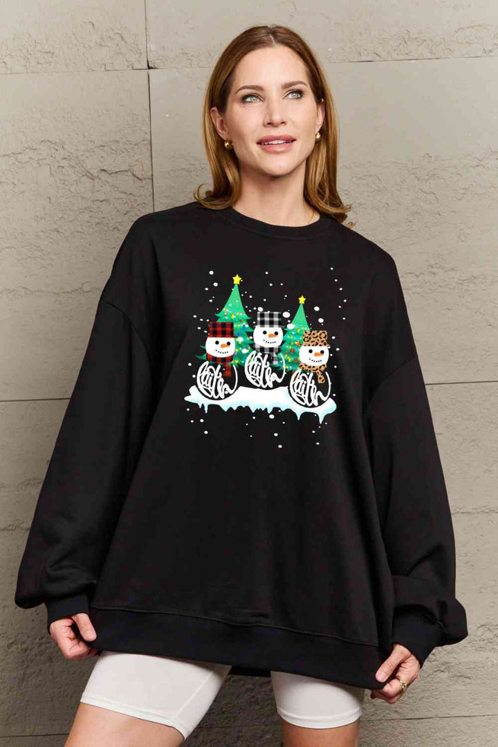 Stilla | Love Full Size Graphic Rund Hals Sweatshirt