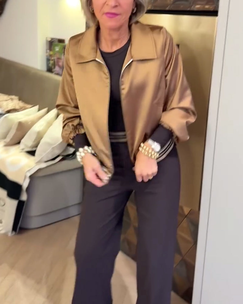 Stilla | Mode Skinnende Revers Cropped
