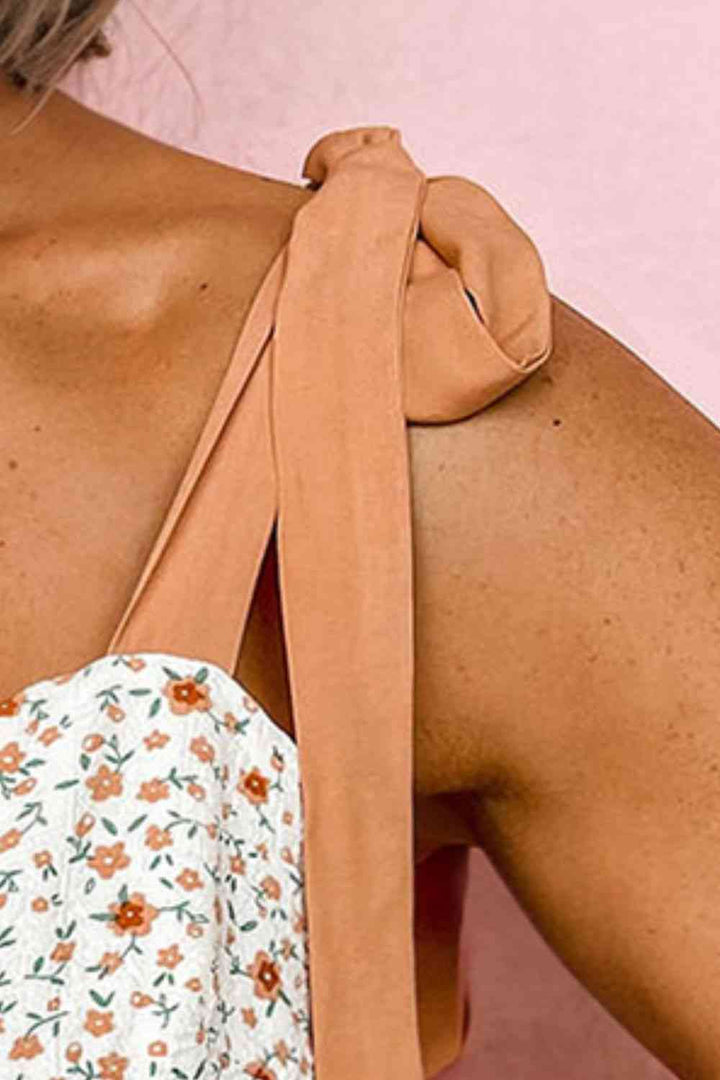 Stilla | Blomster Tie-skulder Babydoll Cami
