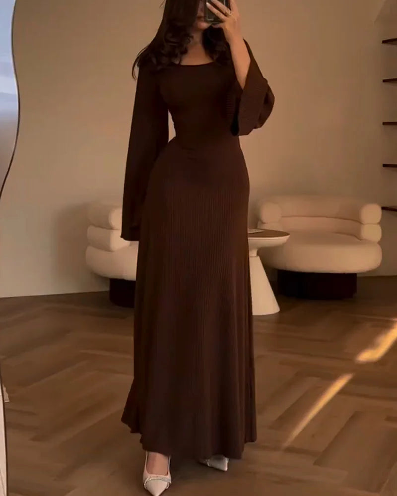 Stilla | Elegante Kjole Med Lange Ærmer Til Efterår