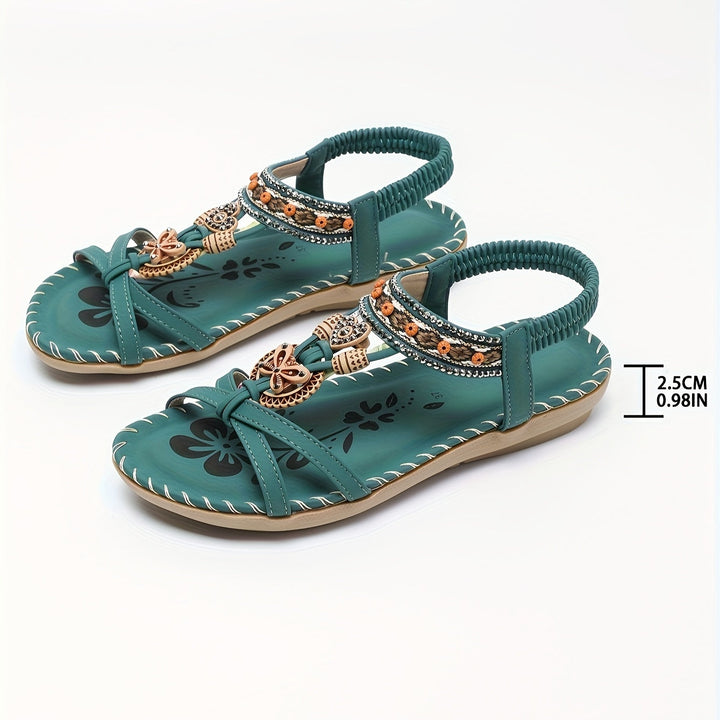 Stilla | Håndlavede Boho Sandaler Med Elastisk Ankelrem