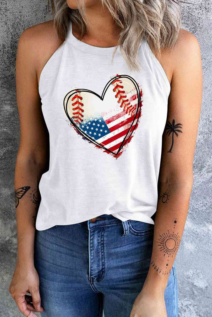 Stilla | Flag Heart Graphic Tank