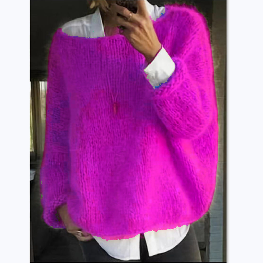 Stilla | Sweater med farvet hals