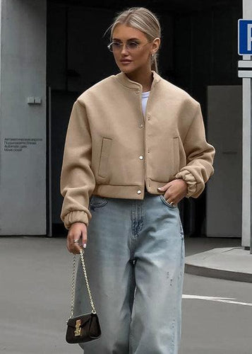 Stilla | Luksuriøs Uldflyjakke - Khaki