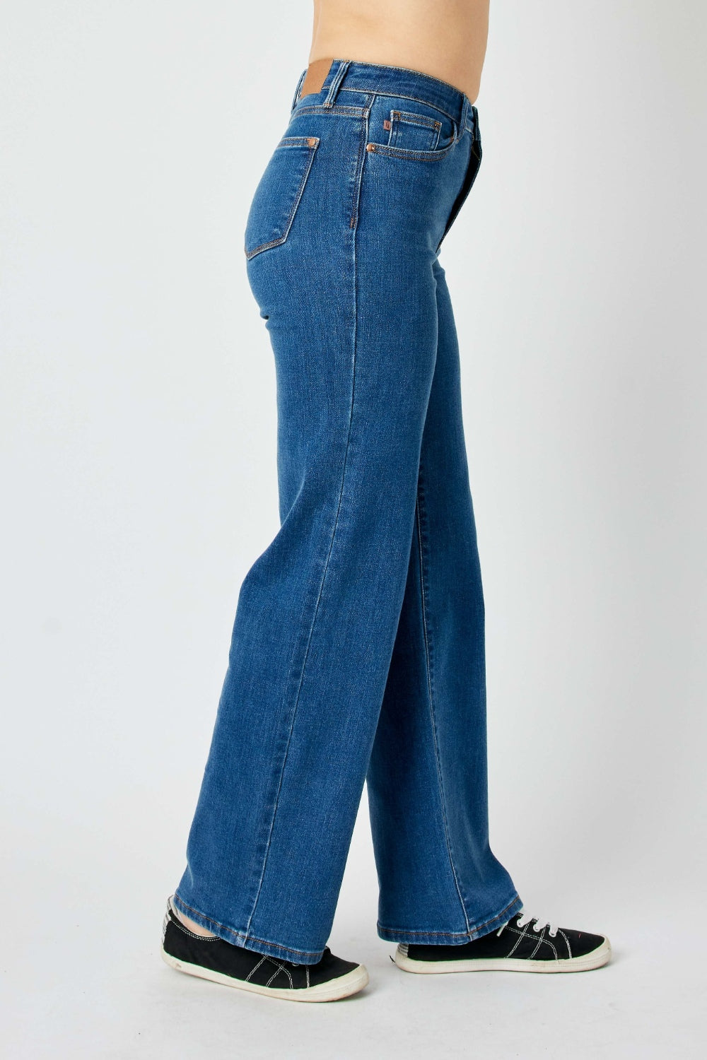 Stilla | Blå Fuld Størrelse Høj Talje Straight Jeans