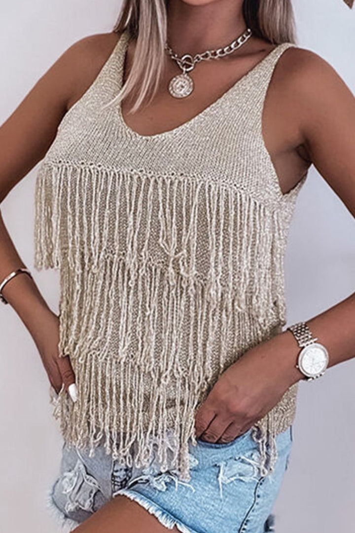 Stilla | V-hals strik tank