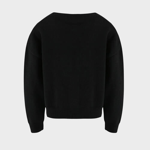 Stilla | Knap Front Dropped Shoulder Cardigan