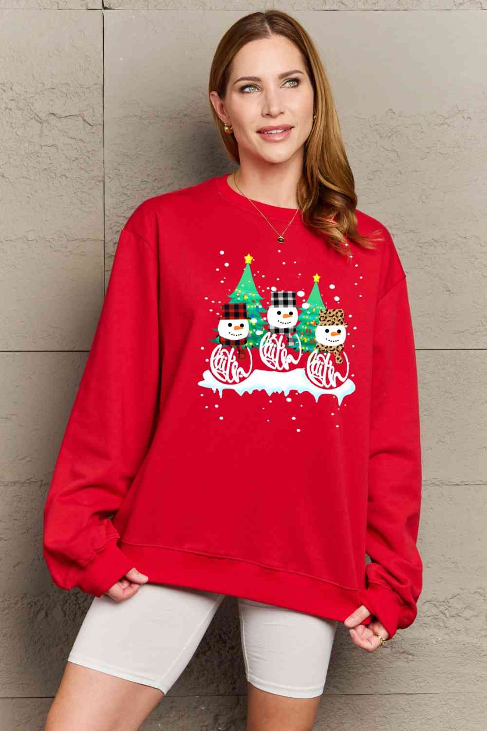 Stilla | Love Full Size Graphic Rund Hals Sweatshirt