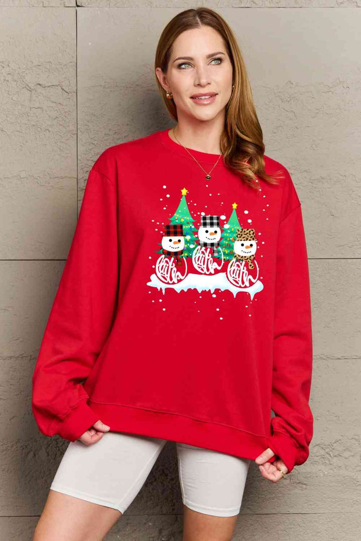 Stilla | Love Full Size Graphic Rund Hals Sweatshirt