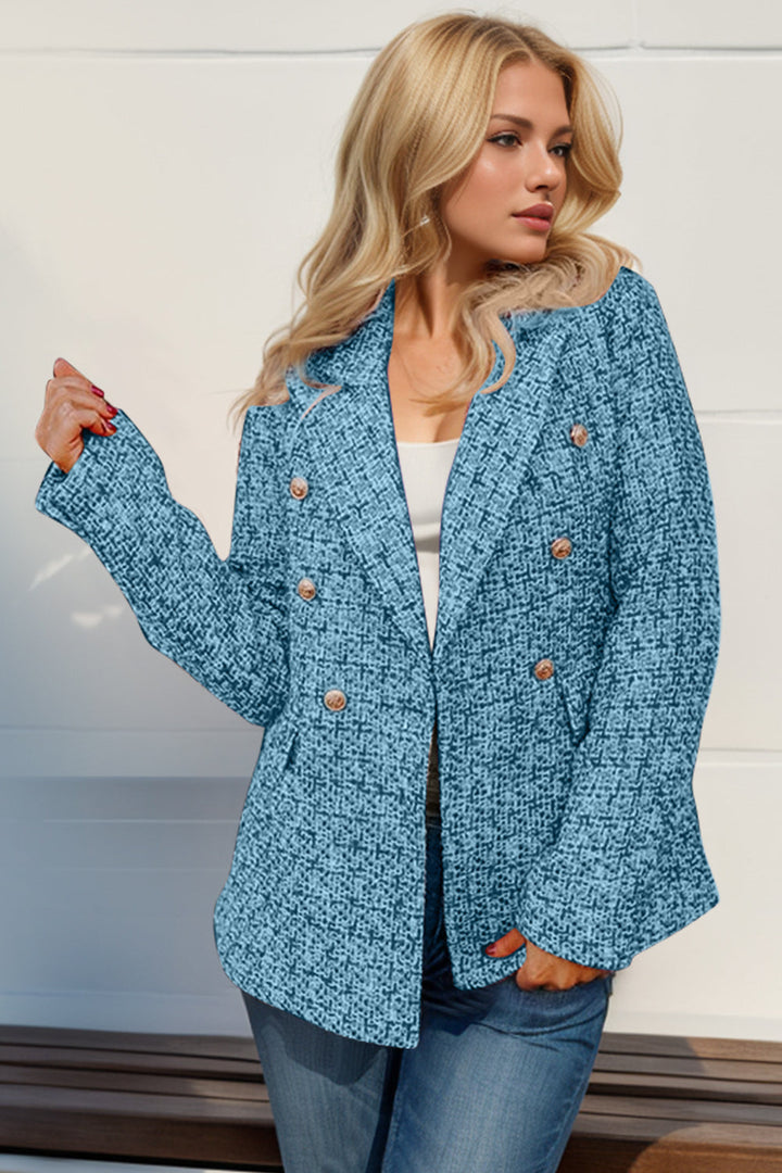 Stilla | Tag Full Size Langærmet Tweed Blazer