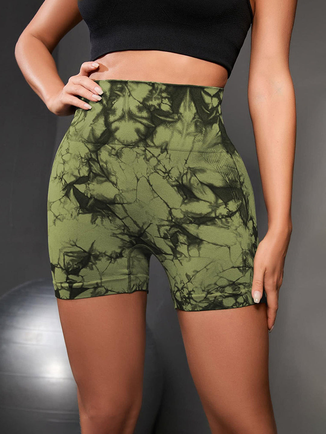 Stilla | Dye Høj Talje Bred Taljebånd Aktive Shorts