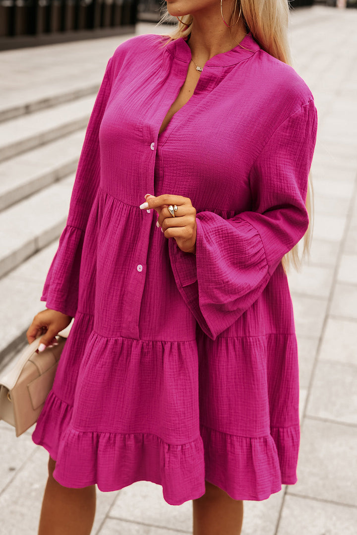 Stilla | Flare Sleeve Lagdelt Kjole