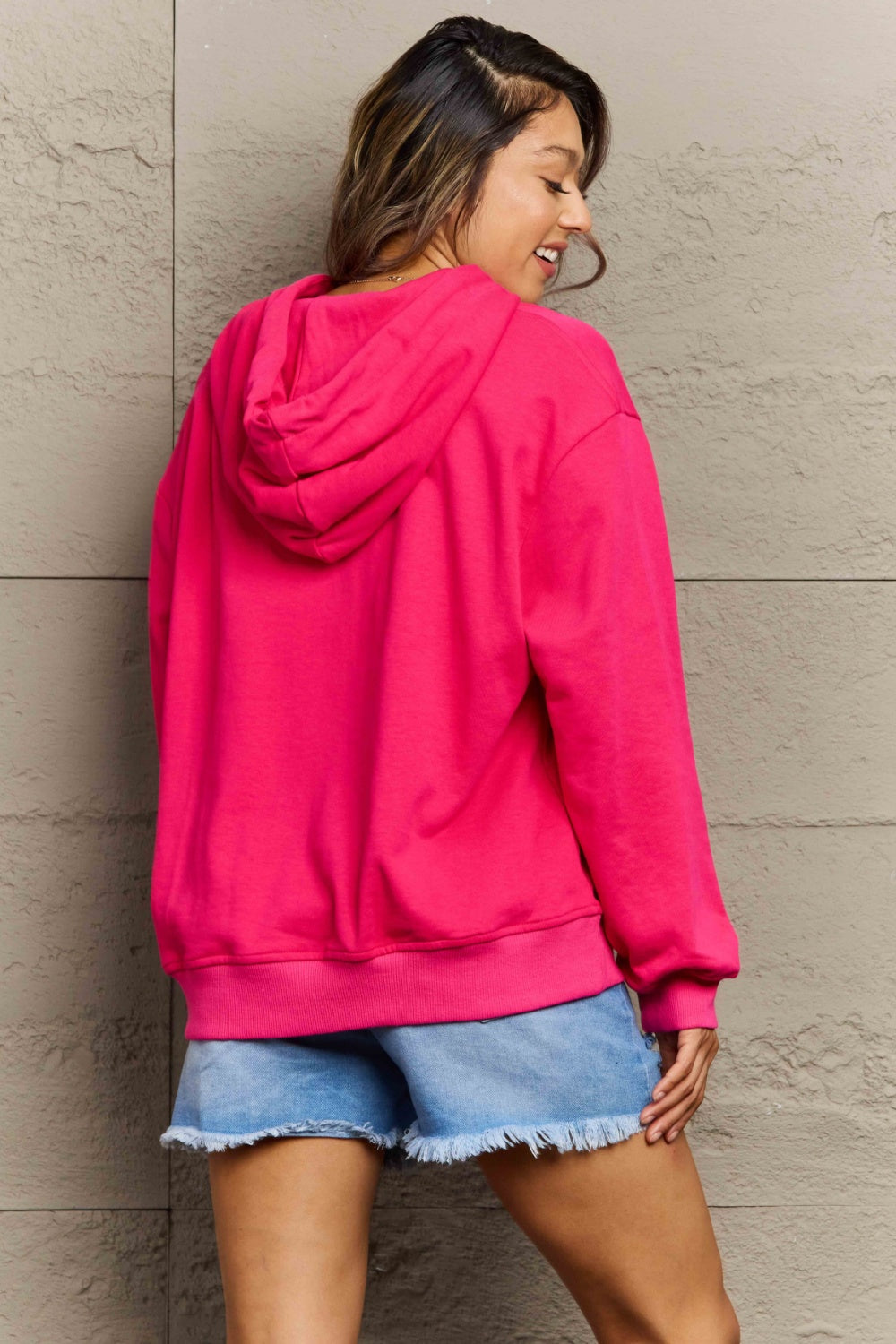 Stilla | Plus Size Zip Up Langærmet Hættetrøje