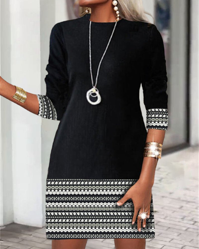 Stilla | Patchwork Print Kjole