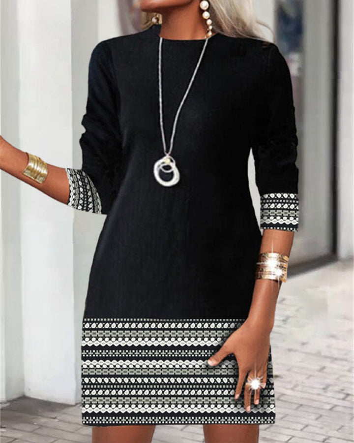 Stilla | Patchwork Print Kjole
