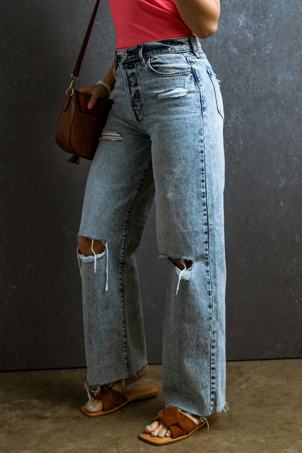 Stilla | Raw Hem Straight Jeans