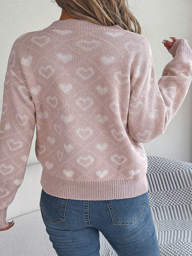 Stilla | Mønstret V-Hals Langærmet Sweater