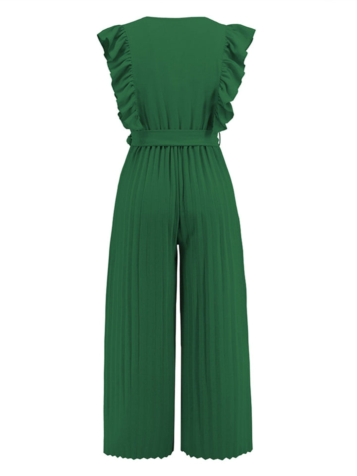 Stilla | Surplice Cap Sleeve Jumpsuit