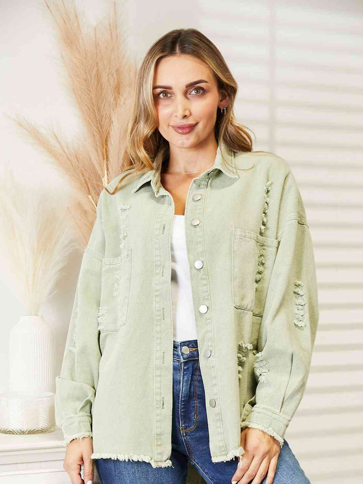 Stilla | Raw Hem Denim Jakke