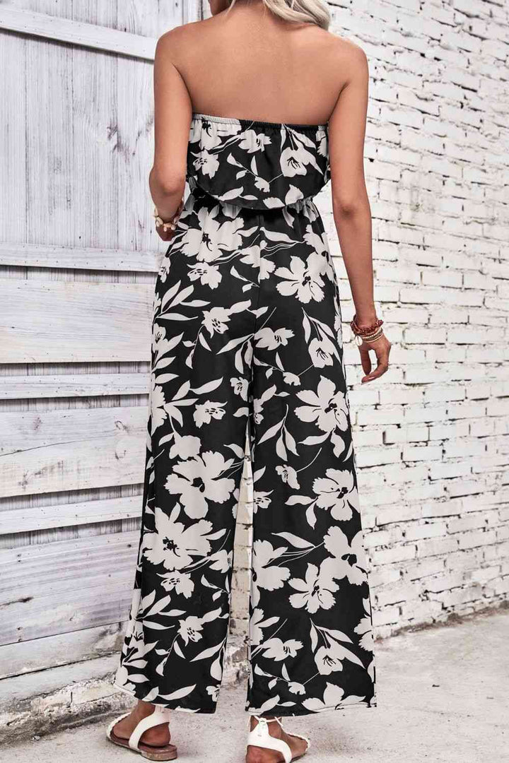 Stilla | Strapless Wide Leg Jumpsuit