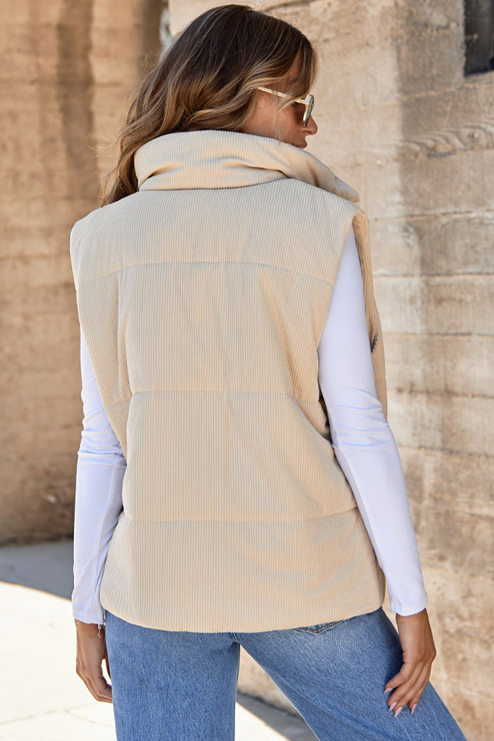Stilla | Zip Up Turtleneck Vest Coat