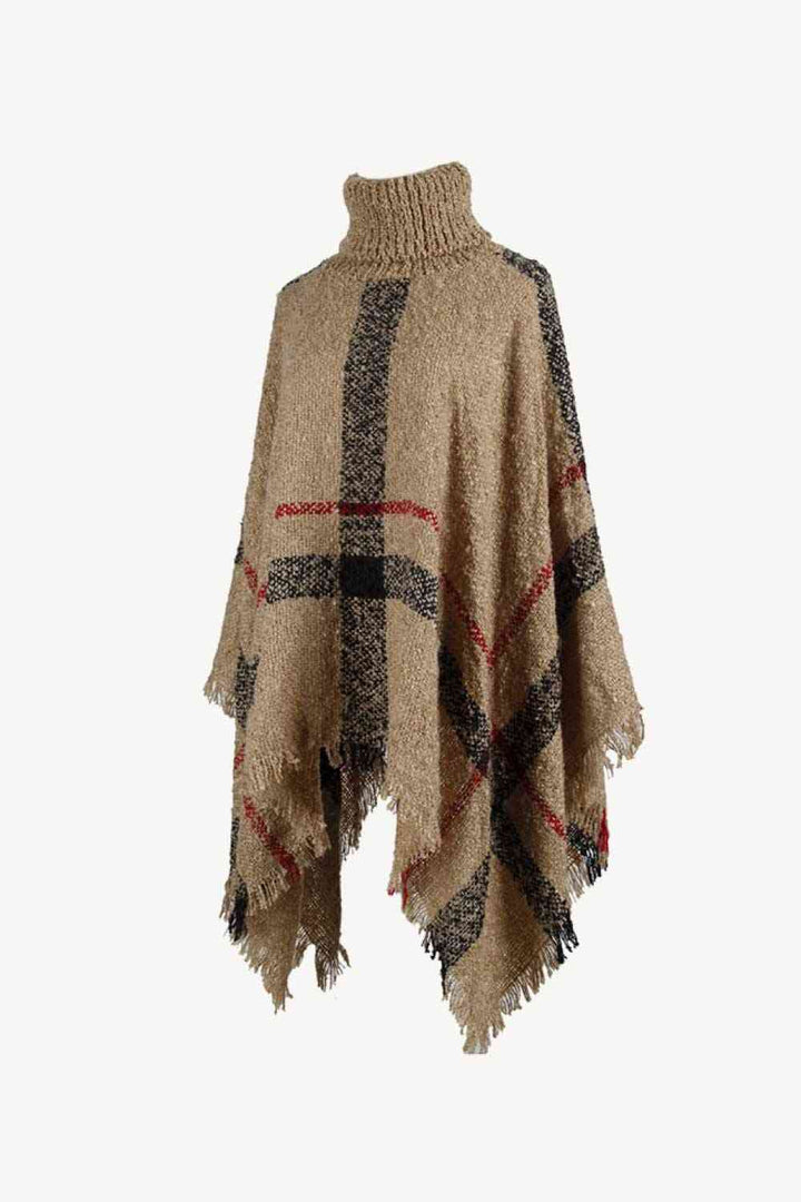 Stilla | Turtleneck Raw Hem Poncho