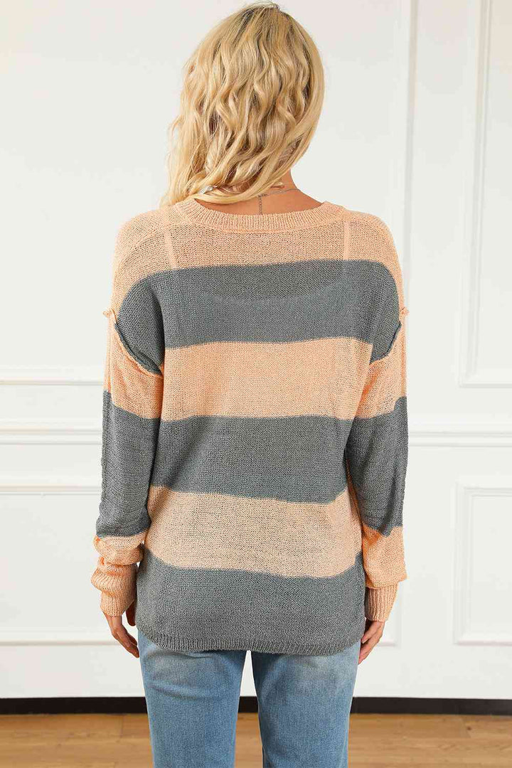 Stilla | Knappet Faldet Skulder Split Sweater