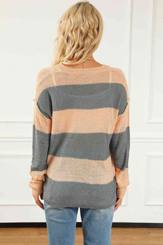 Stilla | Knappet Faldet Skulder Split Sweater