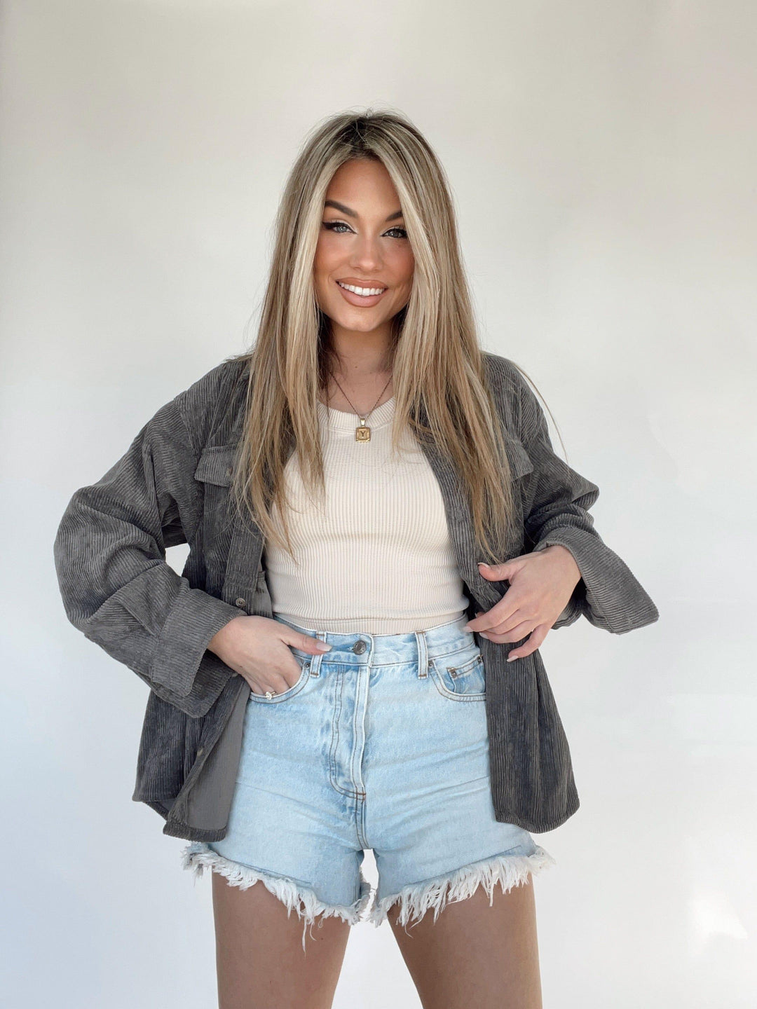 Stilla | Snøre Peplum Top